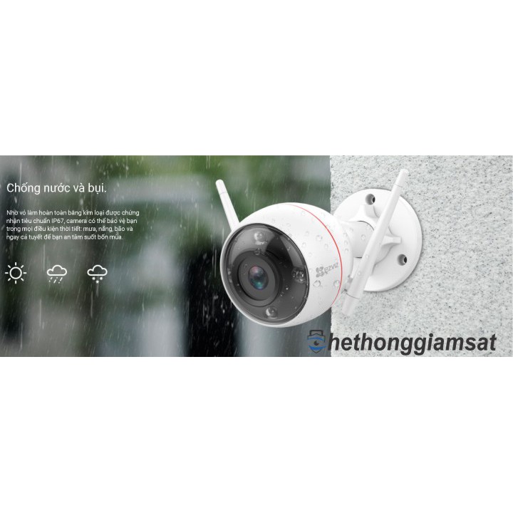 Camera EZVIZ C3W Color Night Vision 1080P 2MP (Phiên Bản Có Màu Bang Đêm), Camera Ezviz Chính Hãng, Bảo Hành 24 Tháng