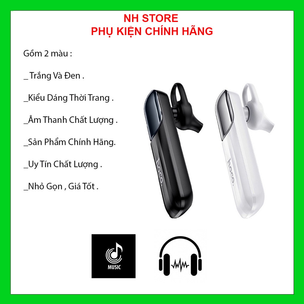 Tai Nghe BlueTooth Chính Hãng Hoco ,Tai Nghe Không Dây Nhét Tai 1 Bên , Pin Dung Lượng Cao , Âm Thanh Chất Lượng.