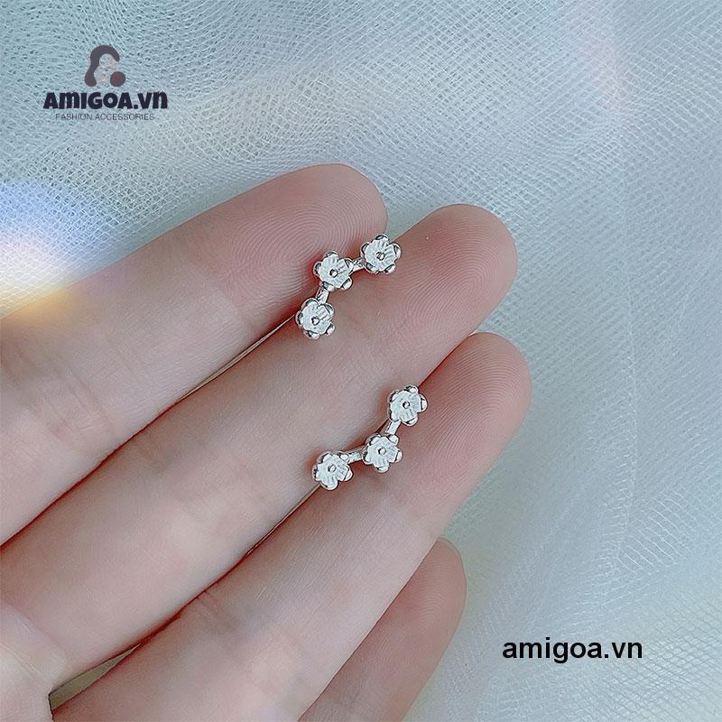 ✨✨Bông tai xi bạc họa tiết xu hướng tối giản đáng yêu cho nữ