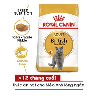 Thức ăn mèo Anh Lông Ngắn ROYAL CANIN BRITISH SHORTHAIR ADULT (400g, 2kg)