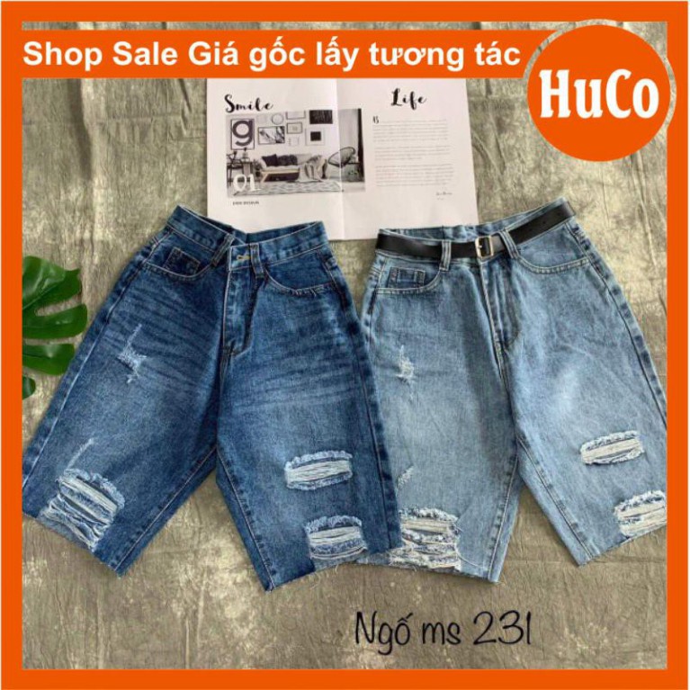 [RẺ VÔ ĐỊCH] Quần jeans nữ, quần ngố, quần lửng ống rộng rách🦋thời trang nữ phong cách chuẩn hàn kèm ảnh thật shop chụp