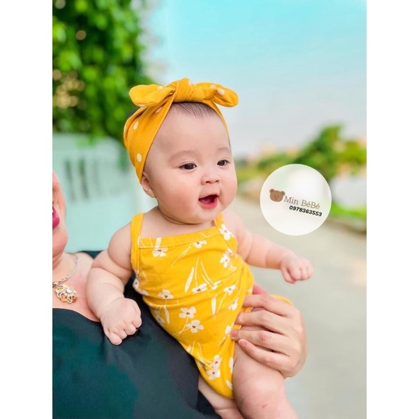 Bodysuit 2 dây cho bé gái