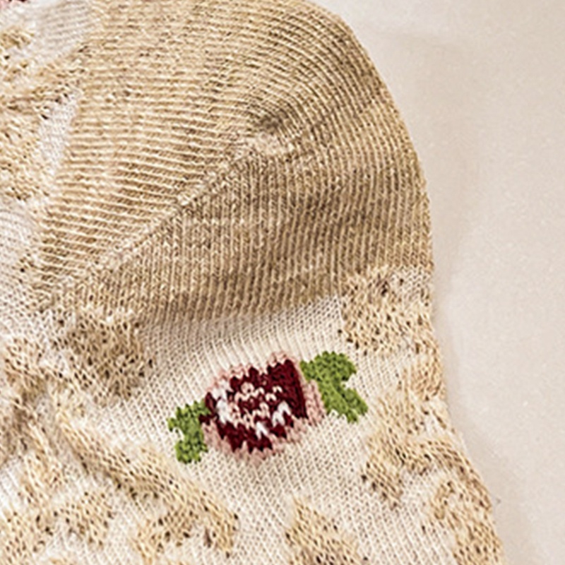 Set 10 Cặp Vớ Họa Tiết Hoa Dập Nổi Nhiều Màu Sắc Phong Cách Cổ Điển