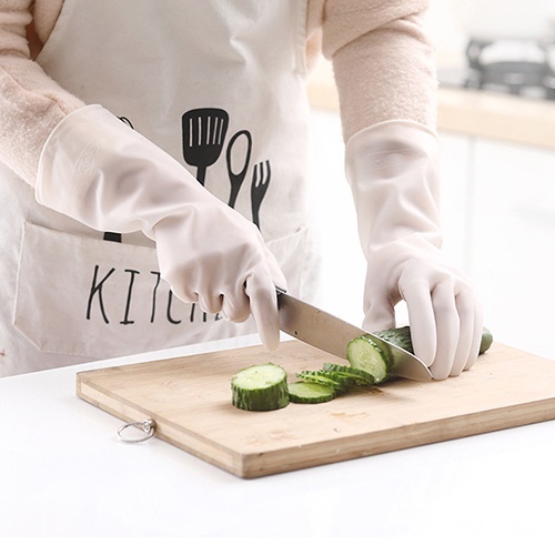 Găng tay cao su siêu dai rửa bát hình hươu hạc cò môi - COCOJOY