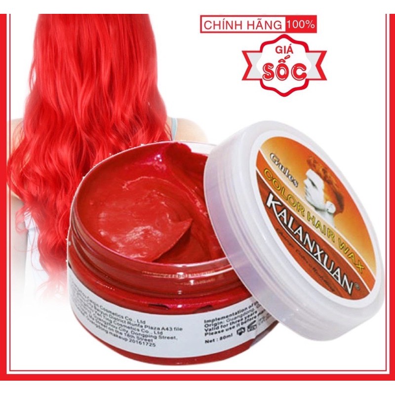 Sáp Vuốt Nhuộm Tóc Màu Đỏ KALANXUAN 100ml/hộp Chính Hãng Đổi Màu Tạm Thời