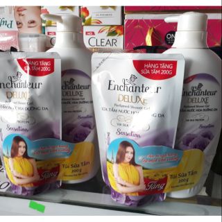 sữa tắm nước hoa dưỡng da Enchanter tím tặng kèm gói sữa tắm 200ml