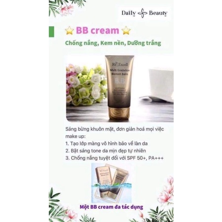 Kem nền BB Cream 50ml Daily Beauty- Che khuyết điểm, bật tone, chống nắng | BigBuy360 - bigbuy360.vn
