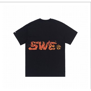 Áo thun nam nữ SWE FLAME Black Basic thời trang chính hãng cotton thoáng mát