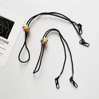 Dây Đeo Khẩu Trang Bằng Nilon Họa Tiết Hoa Năm Màu Sắc Ngọt Ngào