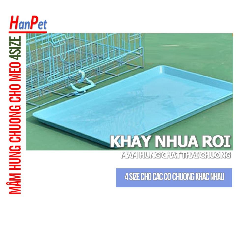 Hanpet.GV- Mâm hứng Chuồng Lồng dạng Khay vệ sinh cho chó mèo hứng kít lồng chó mèo khay hứng chuồng thú cưng