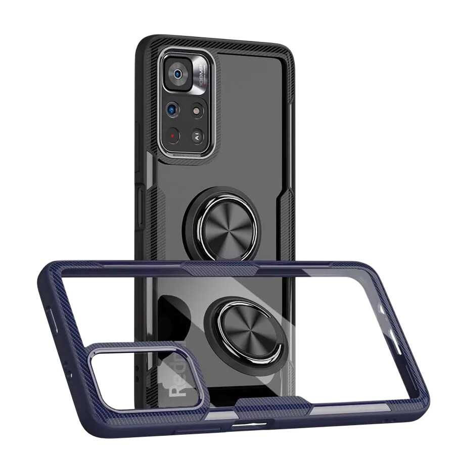 Ốp lưng Redmi Note 11S 5G / Poco M4 Pro 5G dùng chung chống sốc giá đỡ lưng trong viền màu kiêm nhẫn hút ô tô