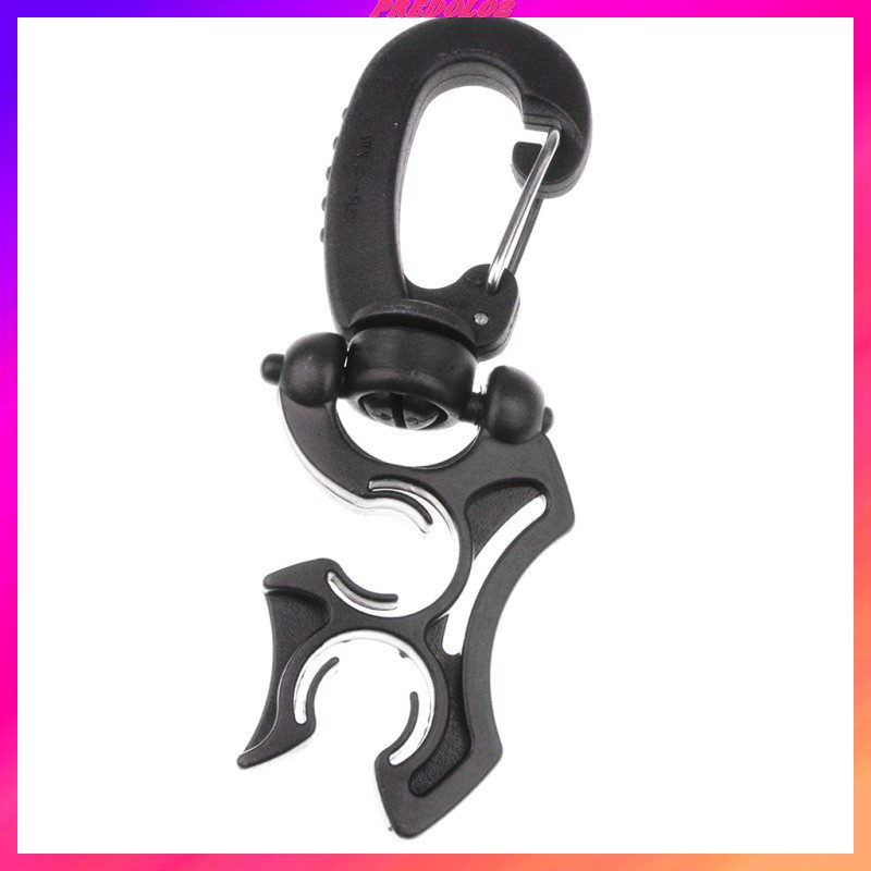 [BigSale] 100mm Scuba Diving Double BCD Hose Holder with Rotates &amp; Folds Clip Black