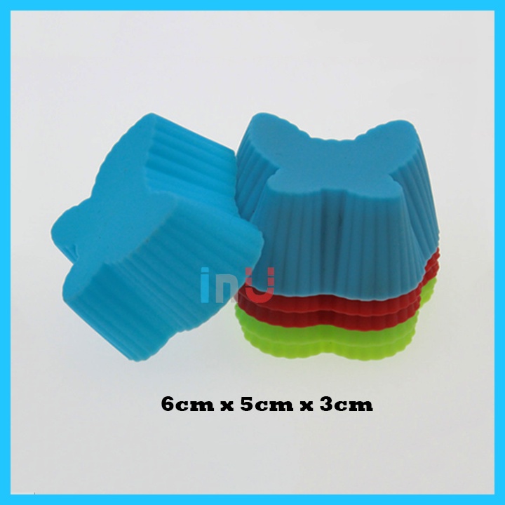 HCM - Combo 5 khuôn silicon cupcake nướng bánh muffin nhiều mẫu tròn, vuông, chữ nhật, sao, tim, bông, bướm... BSI