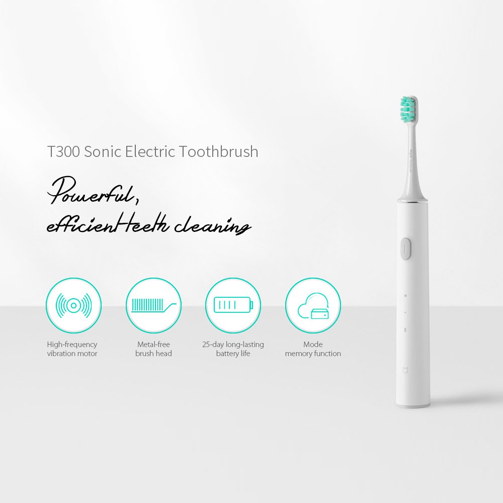 Xiaomi Youpin Bàn Chải Đánh Răng Điện   Sonic T300 Làm Sạch Sâu Chống Thấm Nước Có Thể