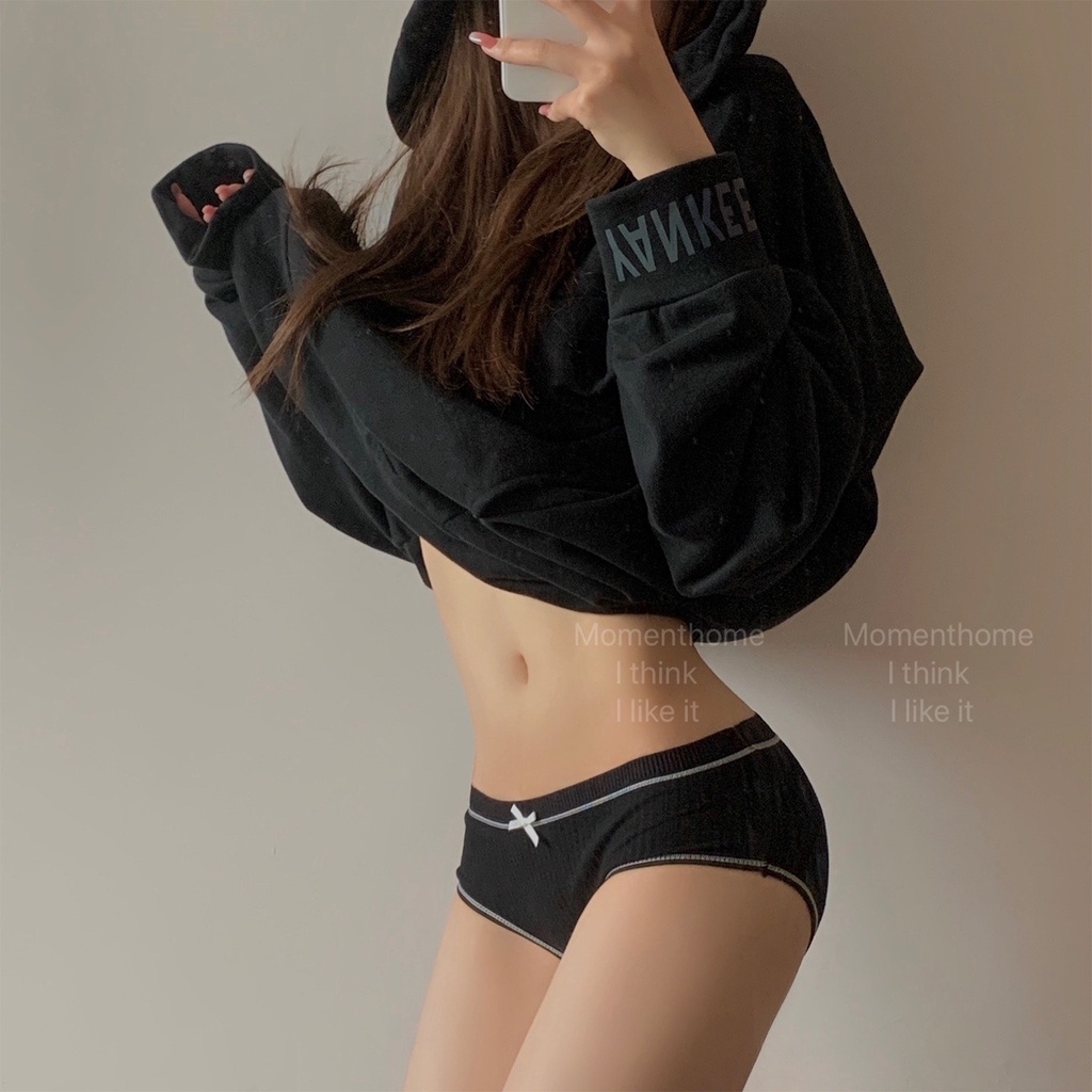 SET 3 Quần Lót Nữ Cotton gân tăm kháng khuẩn đính nơ điệu đà dễ thương Sexy LOTNU01