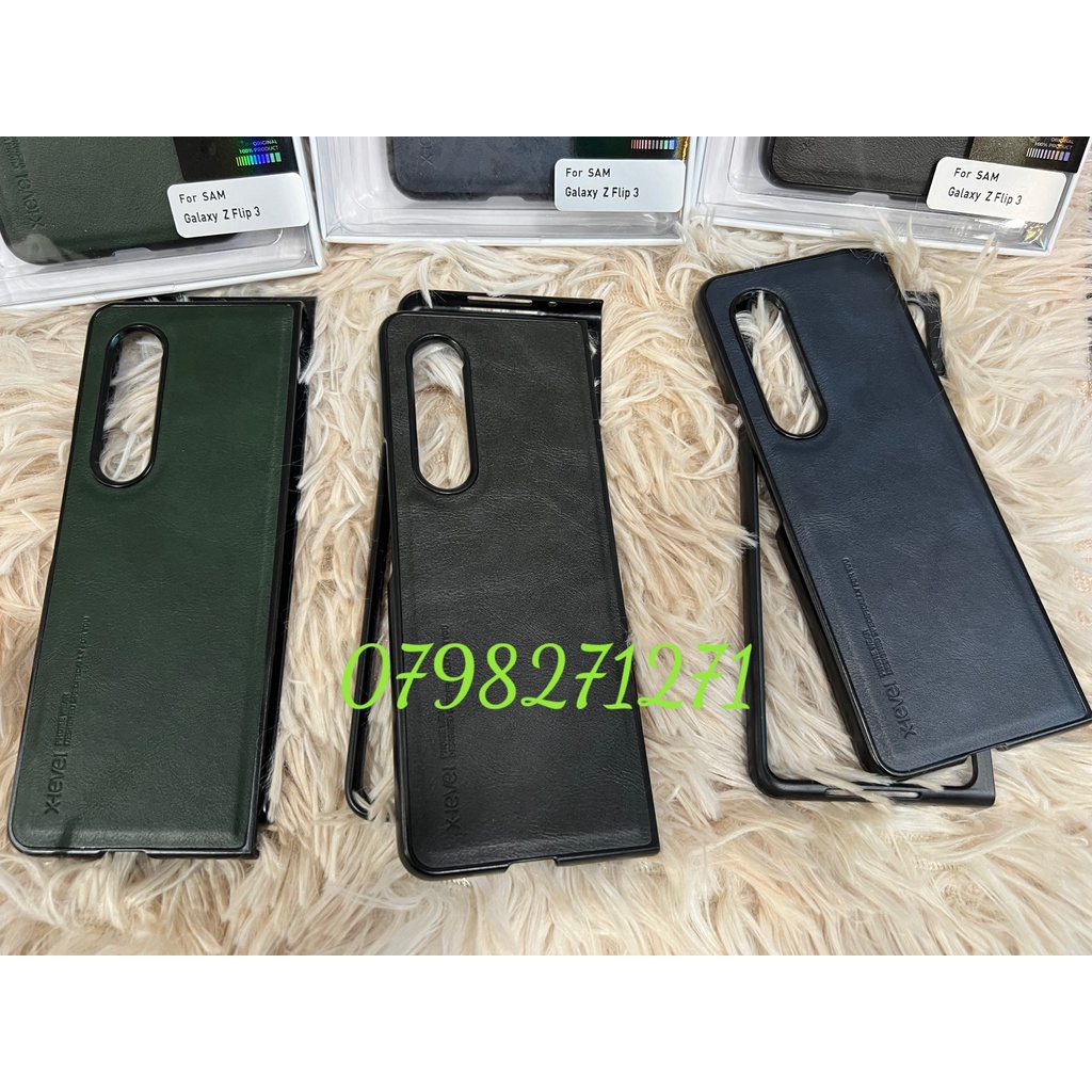 CHÍNH HÃNG (X-Level) Ốp lưng da cao cấp samsung ZFOLD5, ZFLIP5 ZFLIP5 5G Z FOLD FLIP 5