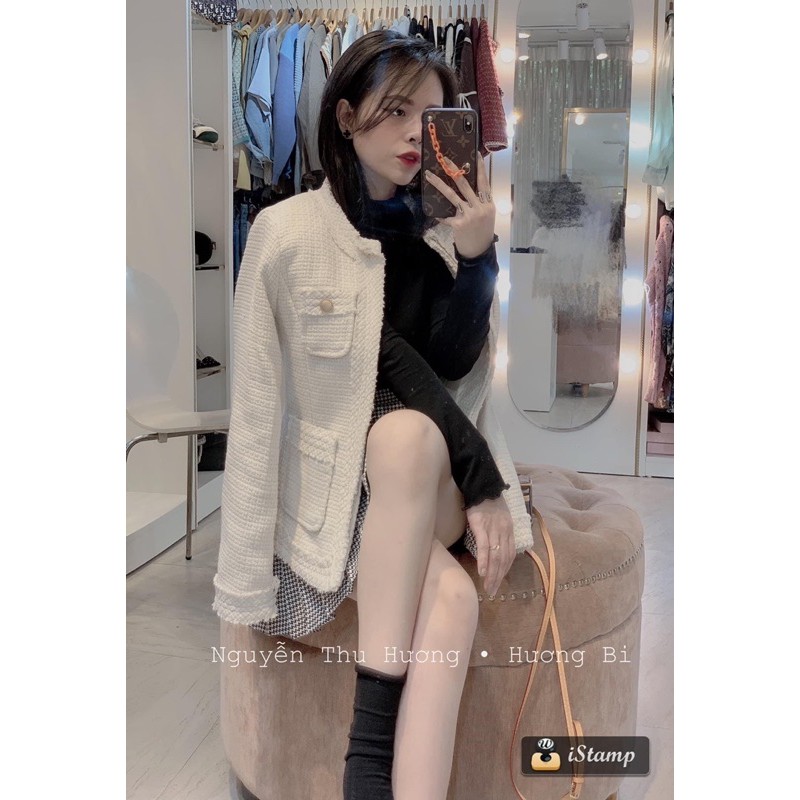 áo dạ tweed 4 túi hàng QC Loại 1 YOULI (sẵn) | BigBuy360 - bigbuy360.vn