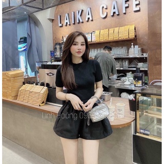 Áo len tăm cộc tay trơn basic_bảng 10 màu