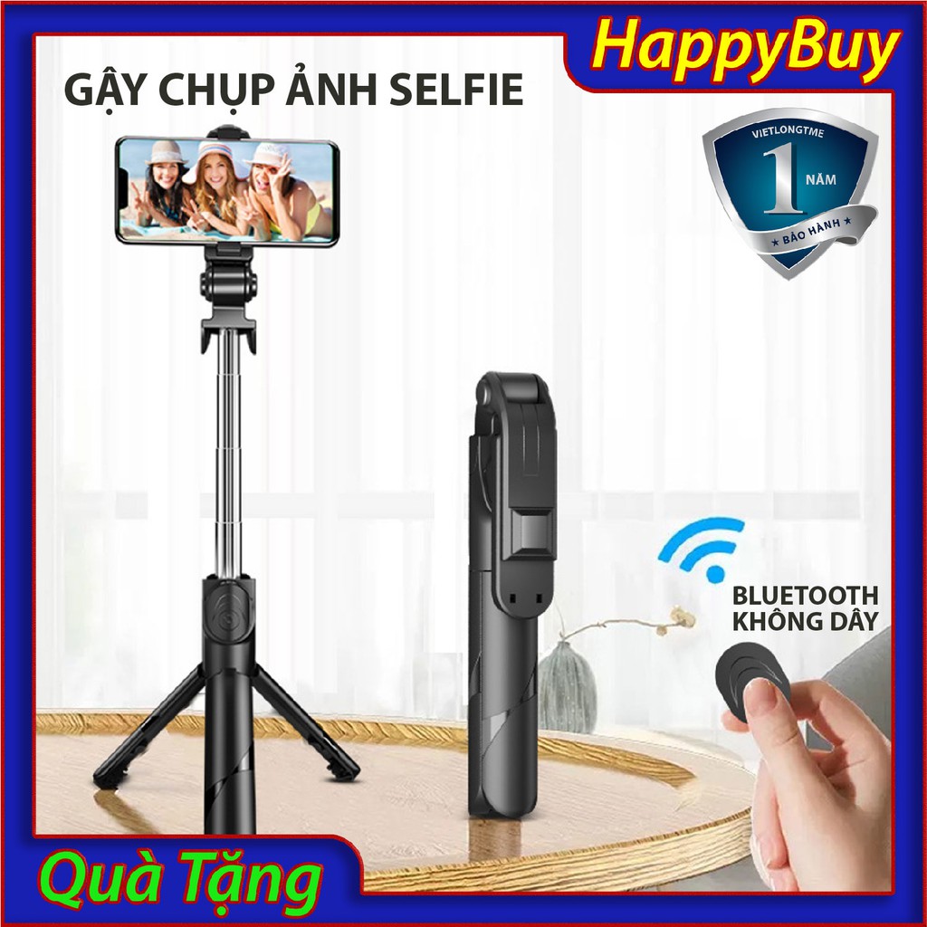 Gậy Chụp Ảnh Tự Sướng Bluetooth 3 Chân Đa Năng Chụp Hình Selfie Cao Cấp Tripod Có Remote Điều khiển Từ Xa XT-02