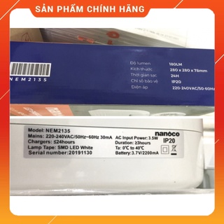 [CHÍNH HÃNG] Đèn sạc LED khẩn cấp 3.5W Nanoco - NEM2135