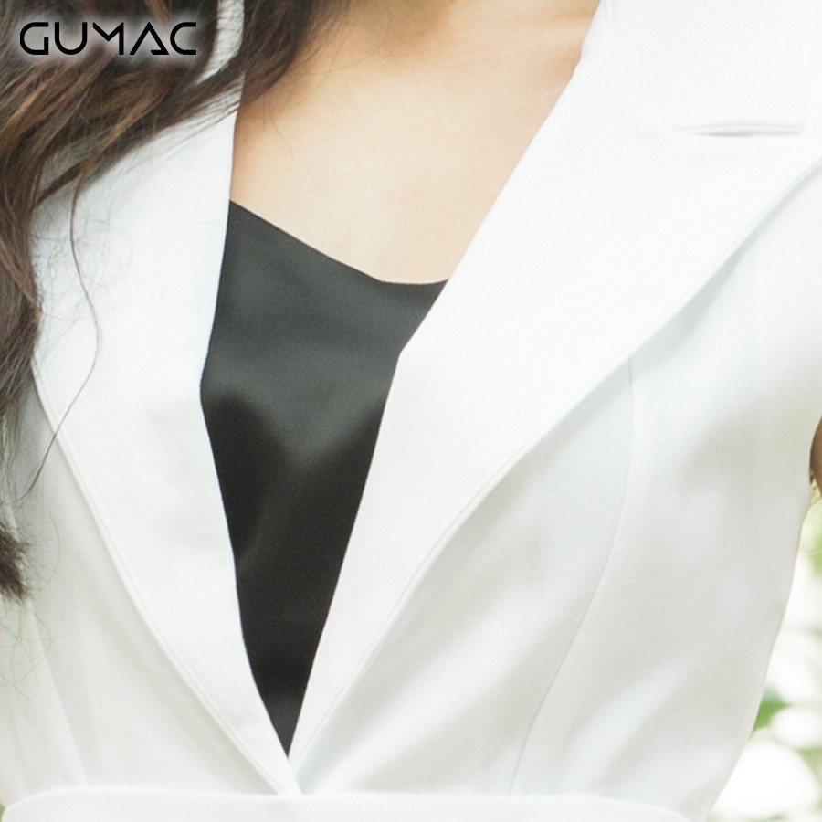 Áo vest nữ thiết kế sát nách GUMAC màu trắng, đủ size AA342