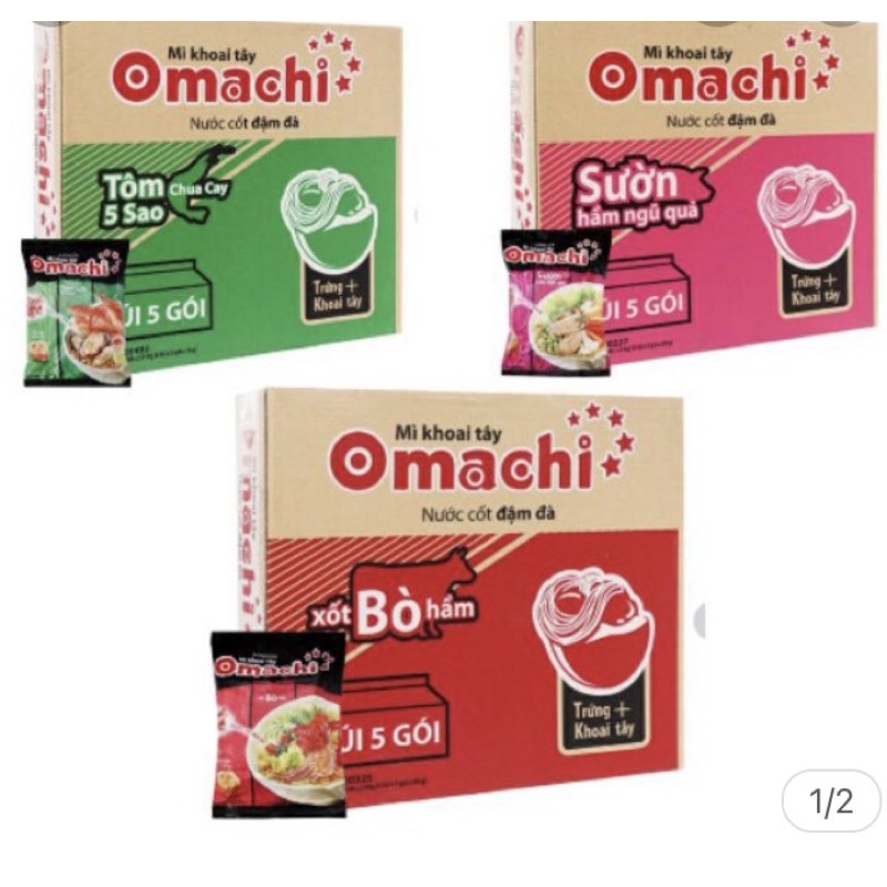 Mì Omachi Bò/ sườn hầm/ tôm chua cay | BigBuy360 - bigbuy360.vn