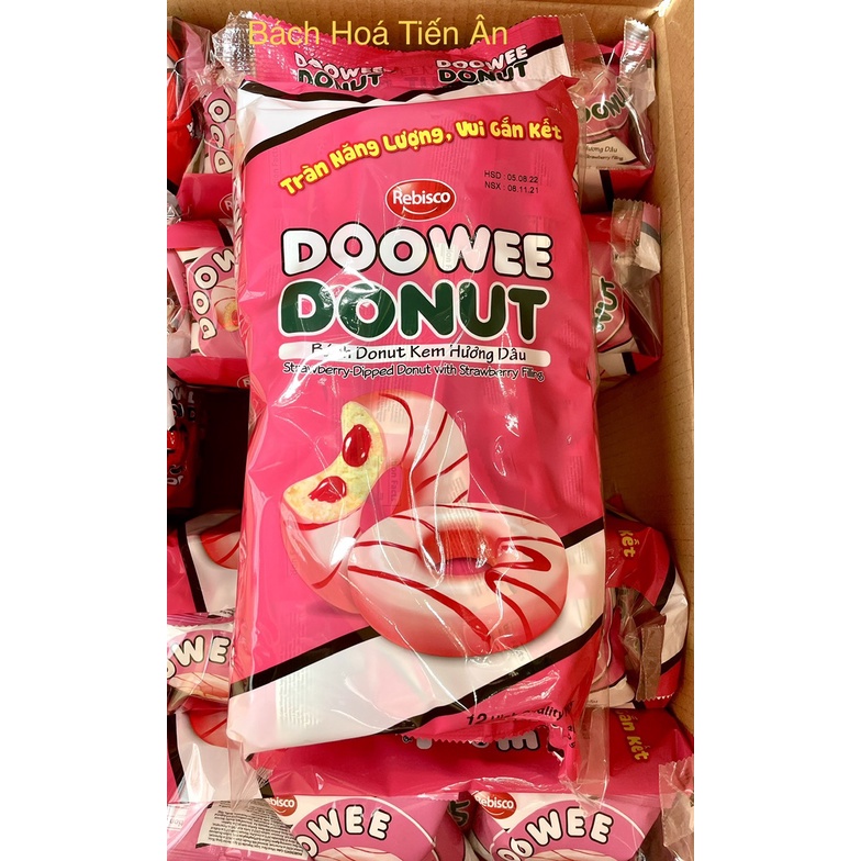 Bịch 12 Chiếc Bánh Donut Doowee Rebisco 360gr( 12 cái x 30g )