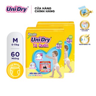 (Bao bì mới) Combo 2 tã quần Unidry gói Jumbo Size M60-L54-XL48