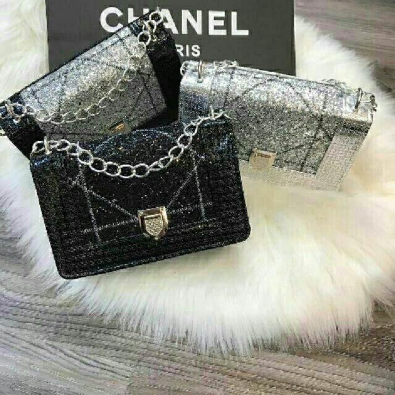 Túi Hộp Nhật Dra B002 Túi Đeo Chéo Nhũ Thời Trang Phong Cách