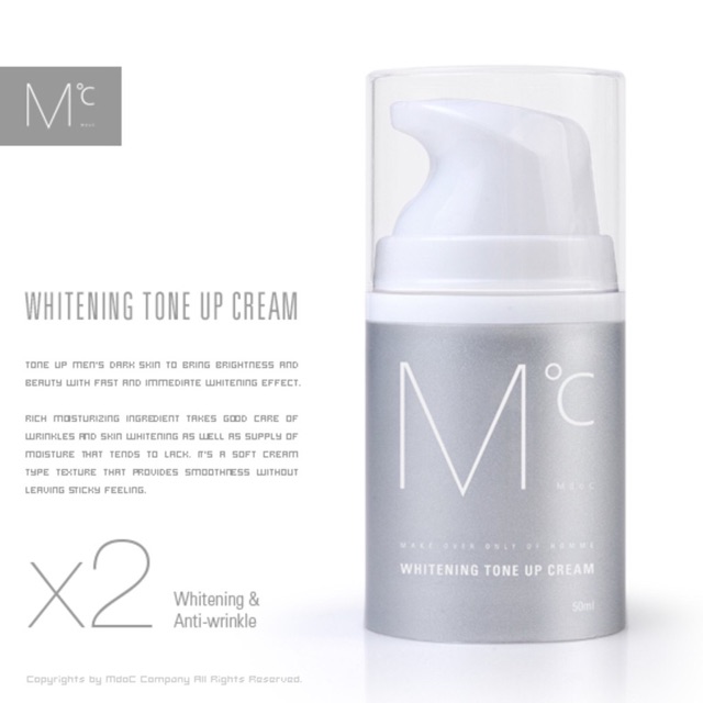 [Tặng sữa rửa mặt than dừa] Kem dưỡng trắng Whitening Tone Up Cream 50ml