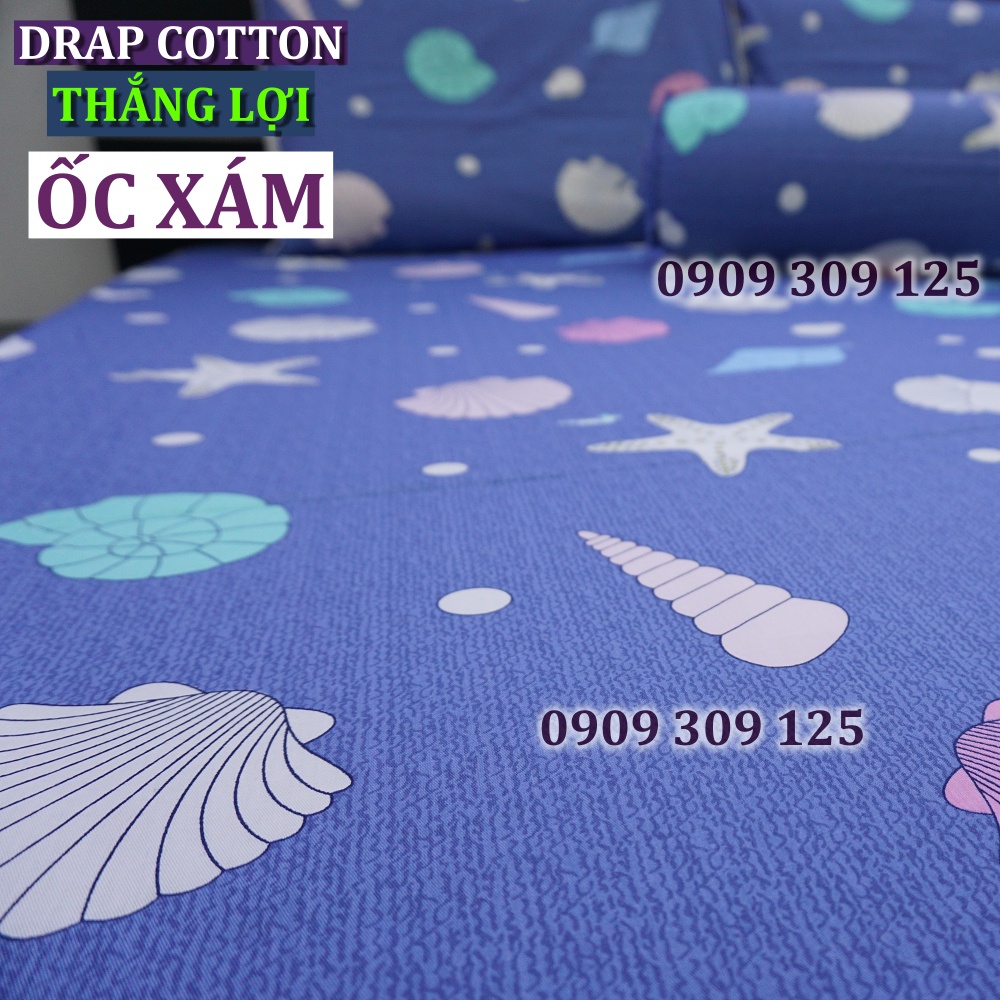 Drap lẻ cotton Thắng Lợi, ga giường ( NỆM CAO 13-24cm) IN LOGO chính hãng