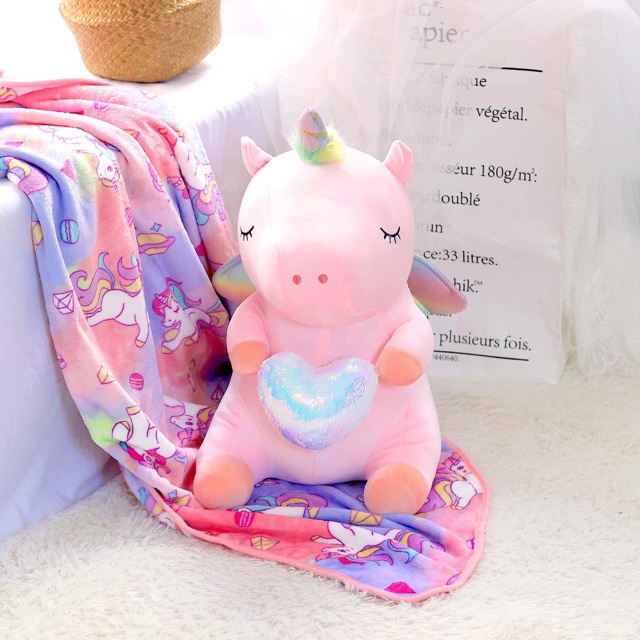 Gấu bông hình Unicon ngồi siêu dễ thương