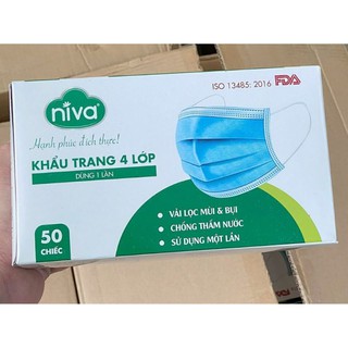 Khẩu trang y tế 4 lớp Niva (hộp 50 cái)
