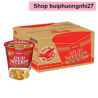 Thùng 24 Ly Mì Cup Noodles Nissin Thái Tom Yum 70g