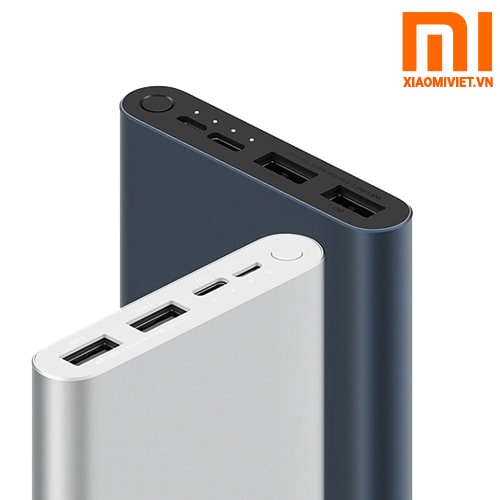 Pin dự phòng XIAOMI Sạc nhanh 18W 10000 mAh Gen 3 cho iPhone IP Samsung Oppo iPad Dung lượng cao chính hãng vỏ nhôm