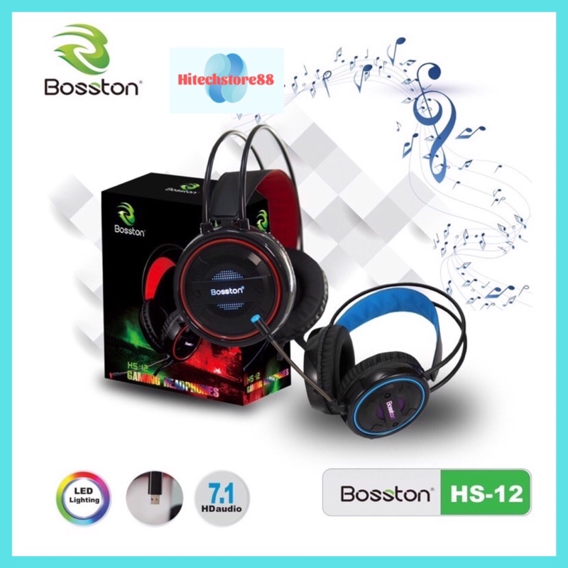 Headphone 7.1 Bosston HS-12 LED (Tai Nghe 7.1 HS-12 Gaming)