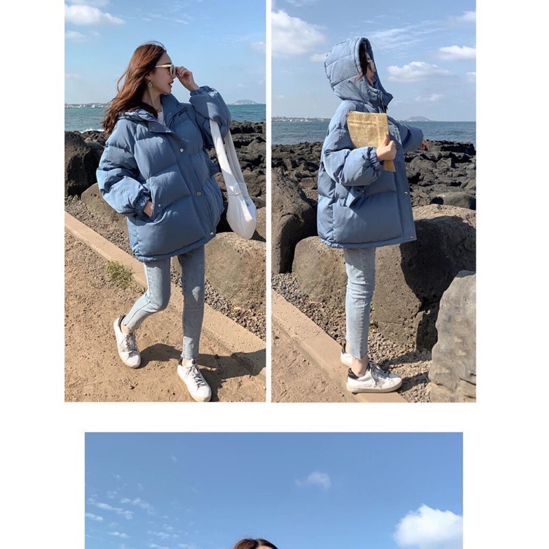 Áo phao béo trơn unisex có size nam nữ hàng dày nặng 1000g | BigBuy360 - bigbuy360.vn