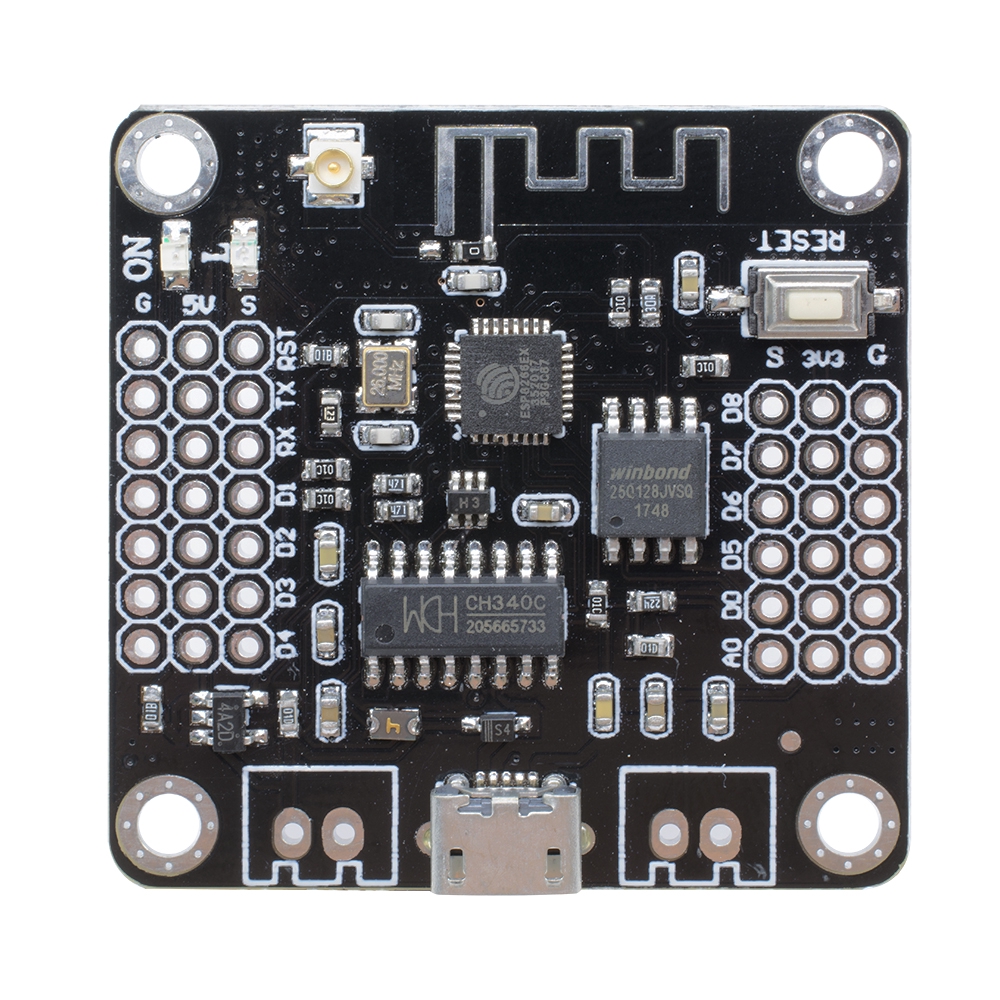 Bảng Mạch Phát Triển Micro Usb 3.3 / 5v Esp8266 Ch340 Wifi I / O Spi Uart Wpa Sta Ap Cho Arduino