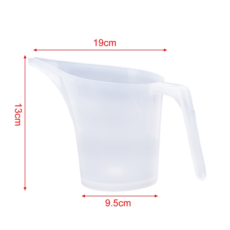 Set 2 cốc đo lường bằng nhựa 1000ml chuyên dụng dành cho nấu ăn