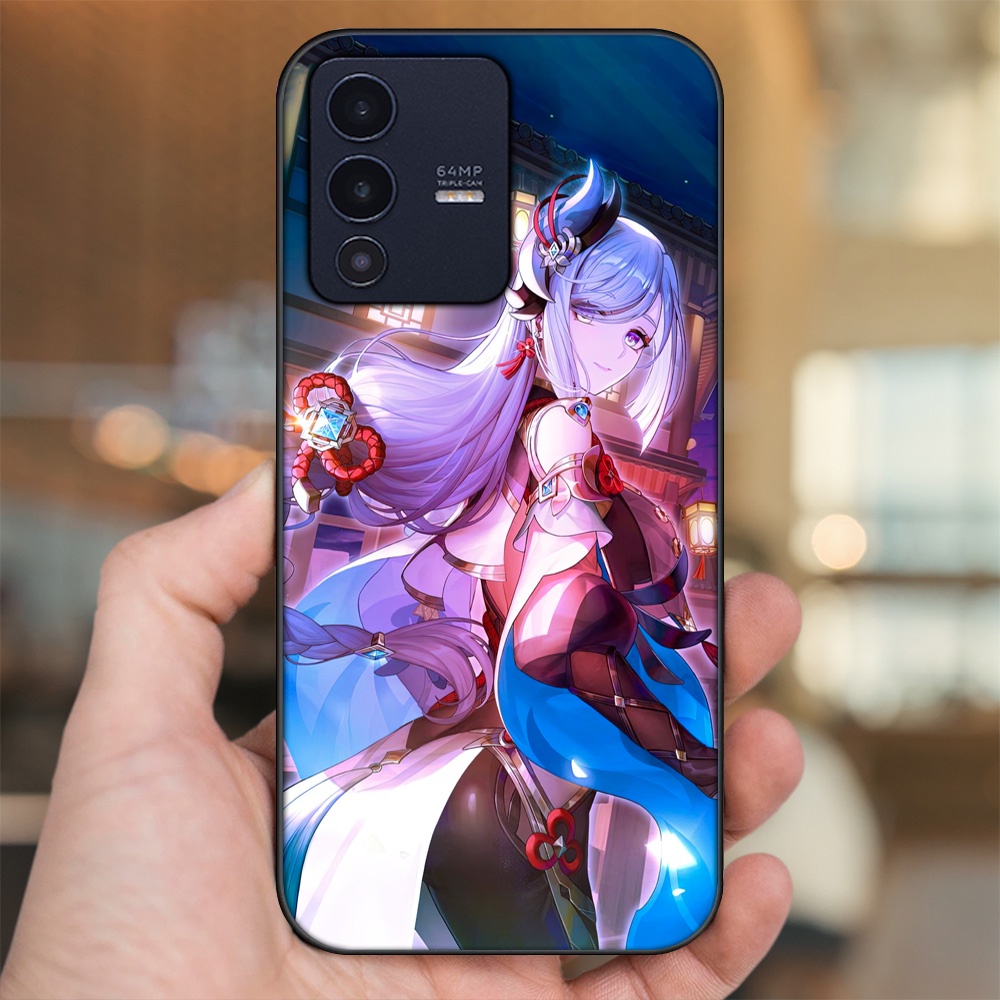 Ốp lưng Vivo V23 5G viền đen in hình Shenhe Genshin Impact