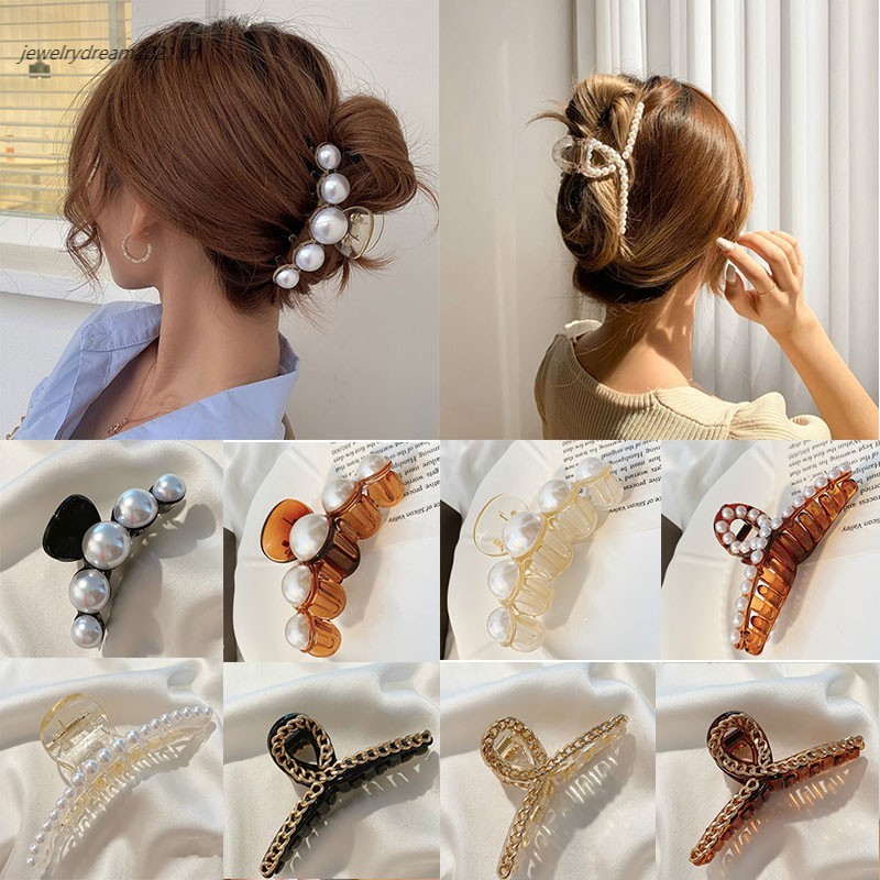 Kẹp tóc đính ngọc trai nhân tạo xinh xắn dành cho phái đẹp