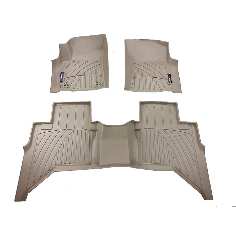 Thảm lót sàn ô tô Toyota Hilux 2015-đến nay Nhãn hiệu Macsim chất liệu nhựa TPV cao cấp màu đen