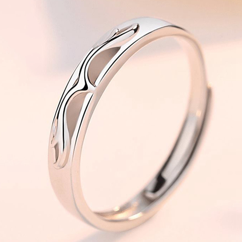 flowersqueen Nhẫn Hợp Kim Hình Sừng Hươu Đính Đá Sang Trọng