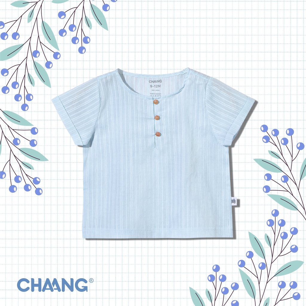 Chaang Áo cộc tay bổ trụ Chaang summer