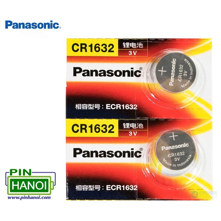 Pin cúc áo Panasonic CR1220 CR1616 CR1620 CR1632 CR2016 CR2025 CR2032 Lithium 3V Made in Indonesia