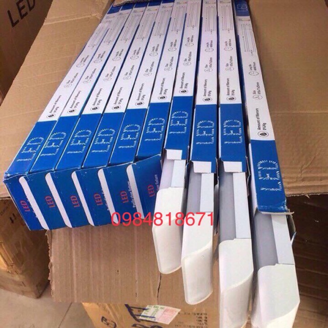 Đèn Tuýt Led Bán Nguyệt 1.2m Đầu Vuông 60W(Đủ Công Suất) Siêu Sáng. Led COB 3 hàng Led