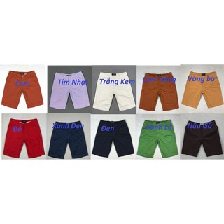 combo 2 quần short nam vải kaki Lửng tới gối tự chọn màu - thời trang nam
