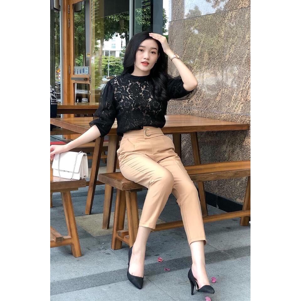 Quần Tây Khoen To Baggy Full Dây  Khoen tròn giữa siêu sang xịn B319 8319