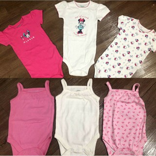 Sét 3 bodysuits ngắn tay và dây cho bé gái 3-24 tháng