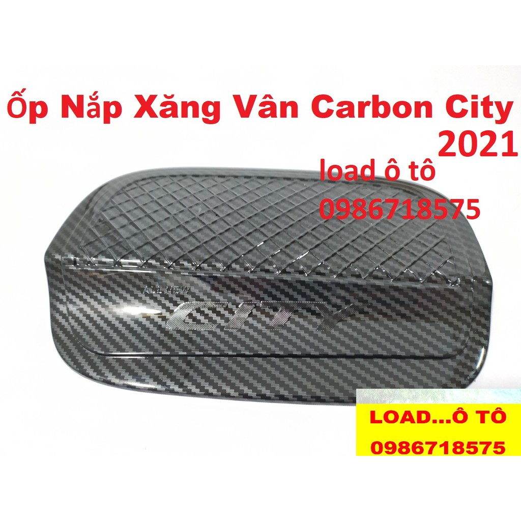 Ốp Nắp Xăng Vân Carbon Honda City 2021 Cao Cấp